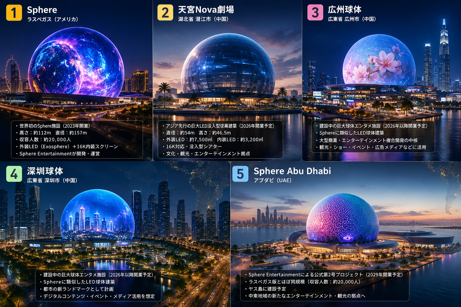 球体型ディスプレイが変える都市の景観：ラスベガス「スフィア」の